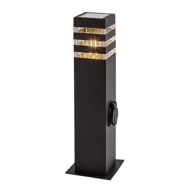 Lampa ogrodowa stojąca czarna ANKARA wys:44 cm 1xE27x12W IP44 Rabalux 962887