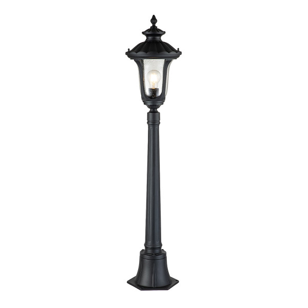 Lampa ogrodowa stojąca czarna Chicago wys:115 cm 1xE27x60W IP44 Elstead 921591