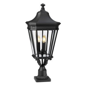 Lampa ogrodowa stojąca czarna Cotswold Lane wys:78 cm 3xE14x60W IP44 Feiss 230863