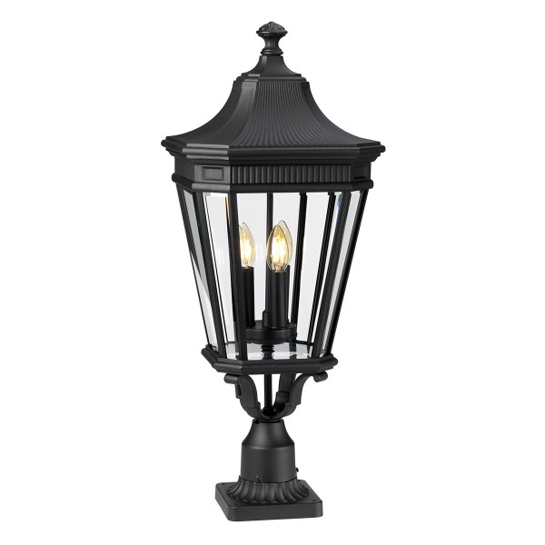 Lampa ogrodowa stojąca czarna Cotswold Lane wys:78 cm 3xE14x60W IP44 Feiss 230863