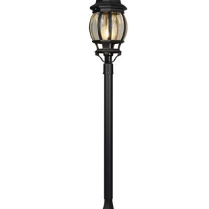 Lampa ogrodowa stojąca czarna ELVO wys:100 cm 1xE27x60W IP23 Trio 921486