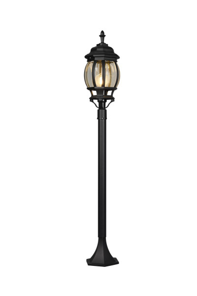 Lampa ogrodowa stojąca czarna ELVO wys:100 cm 1xE27x60W IP23 Trio 921486