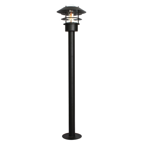 Lampa ogrodowa stojąca czarna Helsingor wys:100 cm 1xE27x60W IP44 Elstead 921565