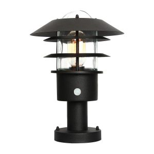 Lampa ogrodowa stojąca czarna Helsingor z czujnikiem 1xE27x60W IP44 Elstead 921660 Lampa ogrodowa stojąca czarna Helsingor z czujnikiem 1xE27x60W IP44 Elstead 921660