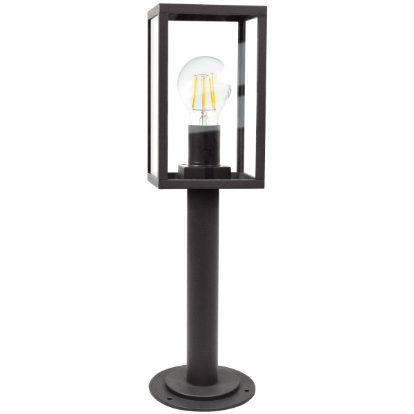 Lampa ogrodowa stojąca czarna MALMO wys:48 cm 1xE27x15W IP44 Polux 843913