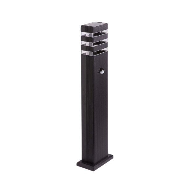 Lampa ogrodowa stojąca czarna słupki z czujnikiem 1xGU10x35W IP44 Ecolight 921455