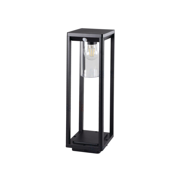Lampa ogrodowa stojąca czarna VIMO z czujnikiem 1xE27x15W IP44 Kanlux 921637