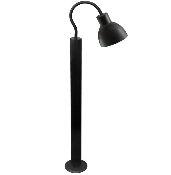 Lampa ogrodowa stojąca czarny mat ARNE wys:100 cm 1xE27x10W IP44 Polux 921317