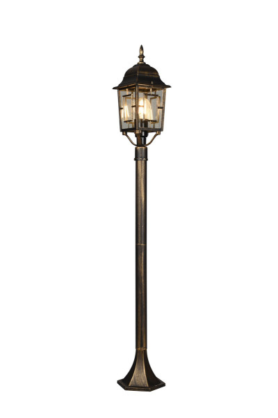 Lampa ogrodowa stojąca mosiądz VOLTURNO wys:100 cm 1xE27x60W IP23 Trio 921663