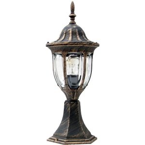 Lampa ogrodowa stojąca złota FLORENCJA wys:37,5 cm 1xE27x20W IP43 Polux 921633 Lampa ogrodowa stojąca złota FLORENCJA wys:37,5 cm 1xE27x20W IP43 Polux 921633