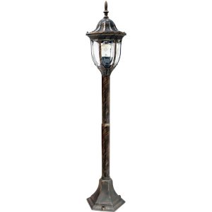 Lampa ogrodowa stojąca złota FLORENCJA wys:98 cm 1xE27x20W IP43 Polux 921519 Lampa ogrodowa stojąca złota FLORENCJA wys:98 cm 1xE27x20W IP43 Polux 921519