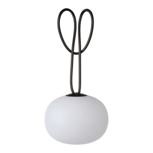 Lampa ogrodowa STONO MILK USB 23 LED biało-czarna LED 1x1W 30lm IP54 Kanlux 921658