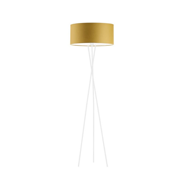 Lampa PARYŻ lampa stojąca do salonu Biały/ Musztardowy 900137