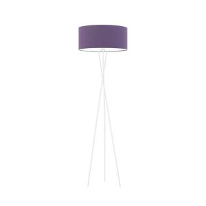 Lampa PARYŻ metalowa trójnożna do salonu Biały/ Fioletowy 900186