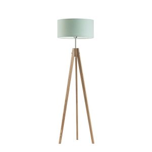 Lampa podłogowa 3 nogi abażur Dąb/ Miętowy 1002449 Lampa podłogowa 3 nogi abażur Dąb/ Miętowy 1002449