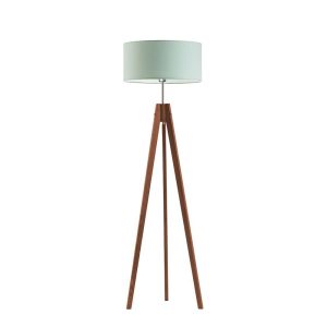 Lampa podłogowa 3 nogi abażur Mahoń/ Miętowy 1002435 Lampa podłogowa 3 nogi abażur Mahoń/ Miętowy 1002435