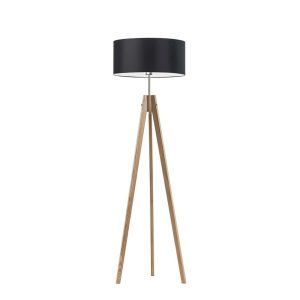 Lampa podłogowa abażur Dąb/ Czarny 1002360 Lampa podłogowa abażur Dąb/ Czarny 1002360