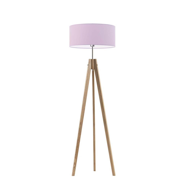 Lampa podłogowa abażur Dąb/ Jasny Fioletowy 1002445