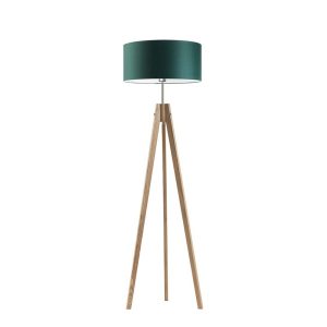 Lampa podłogowa abażur Dąb/ Zieleń Butelkowa 1002374 Lampa podłogowa abażur Dąb/ Zieleń Butelkowa 1002374