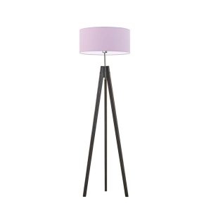 Lampa podłogowa abażur Heban/ Jasny Fioletowy 1002394 Lampa podłogowa abażur Heban/ Jasny Fioletowy 1002394