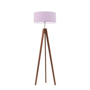 Lampa podłogowa abażur Mahoń/ Jasny Fioletowy 1002392 Lampa podłogowa abażur Mahoń/ Jasny Fioletowy 1002392