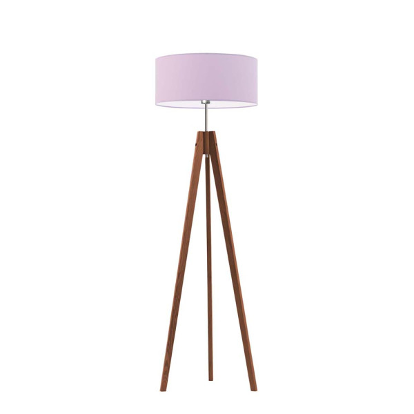 Lampa podłogowa abażur Mahoń/ Jasny Fioletowy 1002392