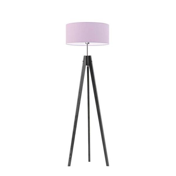 Lampa podłogowa abażur Popielaty/ Jasny Fioletowy 1002365