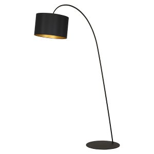 Lampa podłogowa Alice Gold tkaninowa czarna 14181 Lampa podłogowa Alice Gold tkaninowa czarna 14181