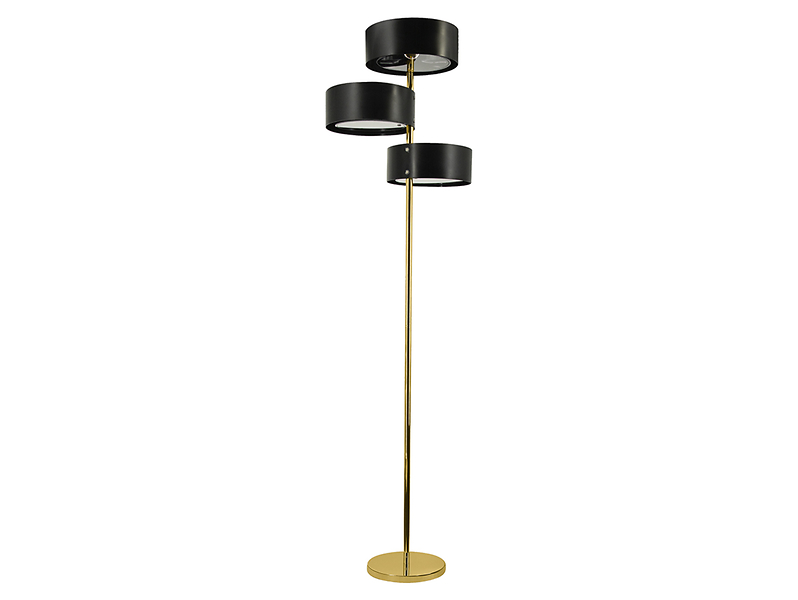Lampa podłogowa Antila 3-punktowa metalowa czarno-złota 44035
