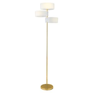 Lampa podłogowa Antila 3-punktowa metalowa złota 42611 Lampa podłogowa Antila 3-punktowa metalowa złota 42611