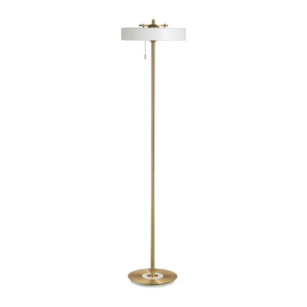 Lampa podłogowa ARTDECO biało - złota 162 cm 752804
