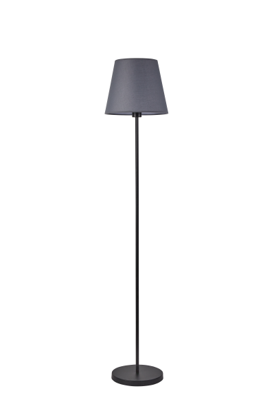 Lampa podłogowa Artemis czarna podstawa ,szary abażur 987163