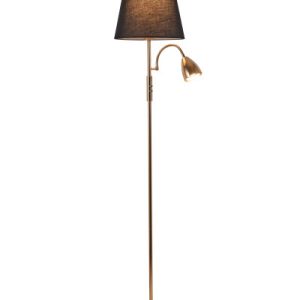 Lampa podłogowa Artemis plus złota podstawa ,czarny abażur 985038 Lampa podłogowa Artemis plus złota podstawa ,czarny abażur 985038