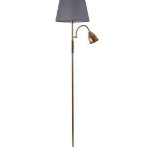 Lampa podłogowa Artemis plus złota podstawa ,szary abażur 996513 Lampa podłogowa Artemis plus złota podstawa ,szary abażur 996513
