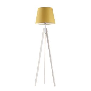 Lampa podłogowa ARUBA drewniana scandi Biały/ Musztardowy 922305 Lampa podłogowa ARUBA drewniana scandi Biały/ Musztardowy 922305
