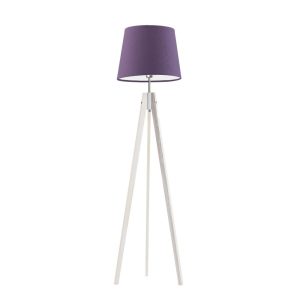Lampa podłogowa ARUBA drewniany trójnóg Biały/ Fioletowy 922439 Lampa podłogowa ARUBA drewniany trójnóg Biały/ Fioletowy 922439