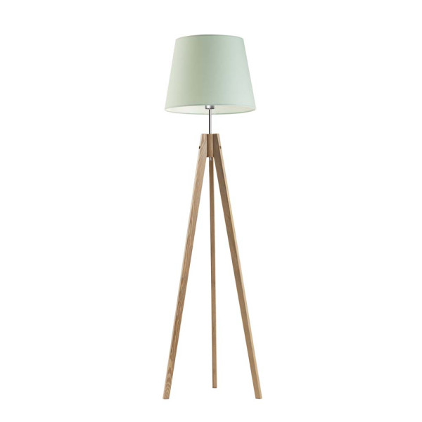Lampa podłogowa ARUBA na drewnianym statywie Dąb/ Miętowy 922435