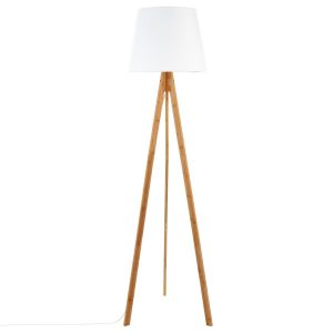 LAMPA PODŁOGOWA Bahi biała trójnożna podstawa BAMBUSOWA 438571 LAMPA PODŁOGOWA Bahi biała trójnożna podstawa BAMBUSOWA 438571
