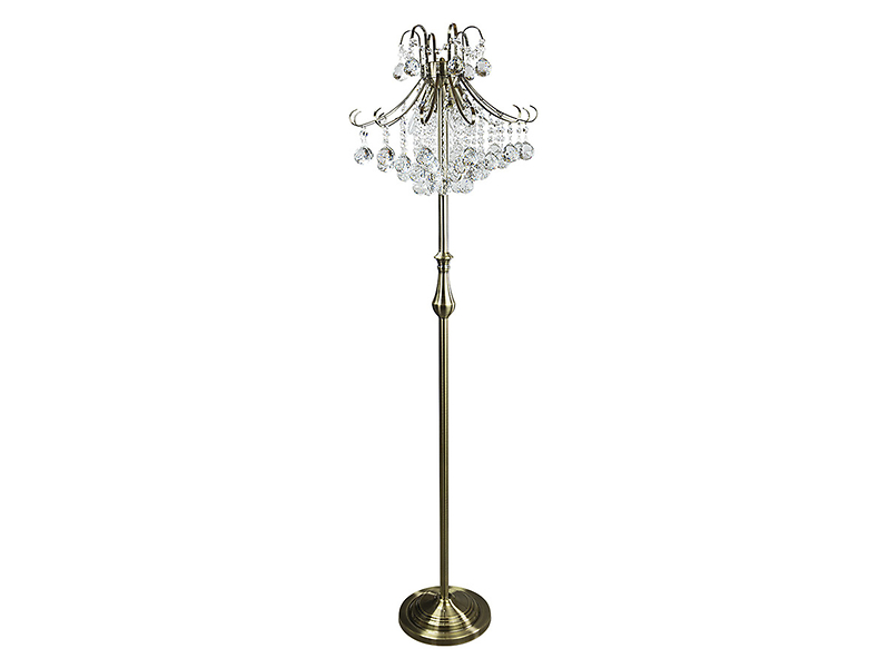 Lampa podłogowa Barcelona 4-punktowa kryształowa miedziana 36552