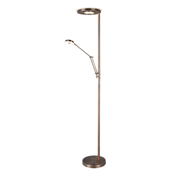 Lampa podłogowa BARI złoto-biała LED 2x38W Odcienie bieli 4600lm Trio 883408