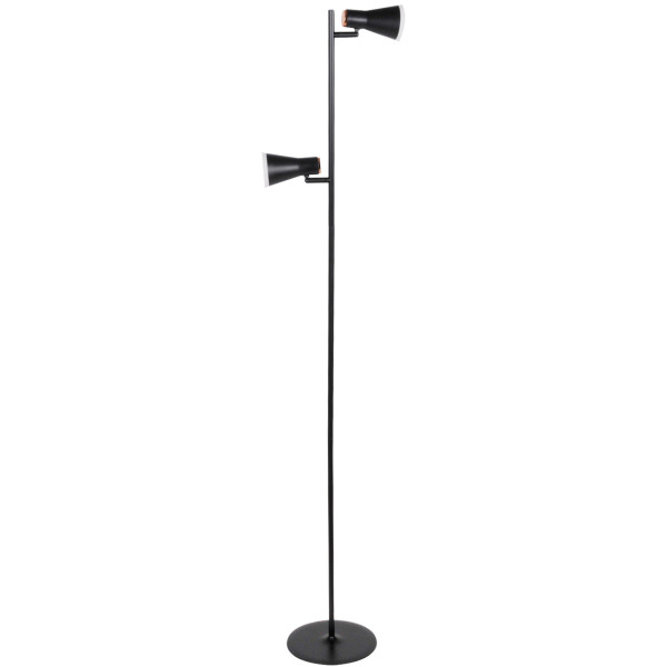 Lampa podłogowa BERG czarna LED 2x7W Ciepła biel 880lm Polux 891804