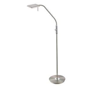 Lampa podłogowa BERGAMO srebrno-biała LED 1x12W Ciepła biel 1100lm Trio 891817 Lampa podłogowa BERGAMO srebrno-biała LED 1x12W Ciepła biel 1100lm Trio 891817