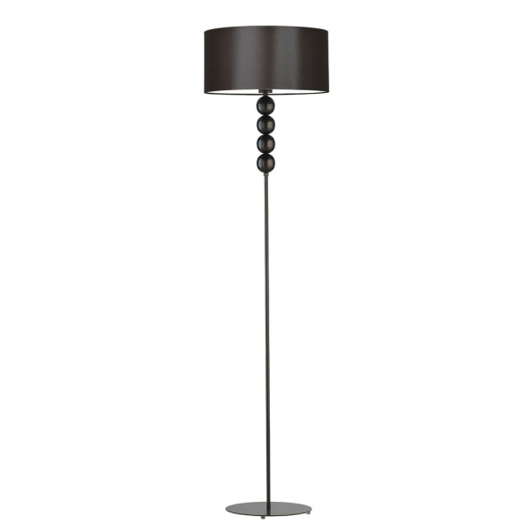 Lampa podłogowa BERMUDY – elegancka lampa stojąca Czarny/ Brązowy 900219
