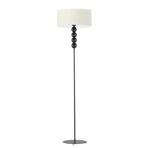Lampa podłogowa BERMUDY – elegancka lampa stojąca Czarny/ Ecru 900204