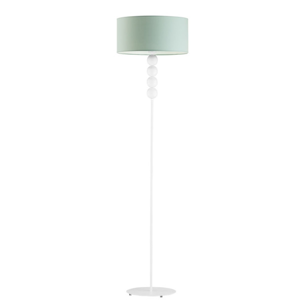 Lampa podłogowa BERMUDY – lampa stojąca do salonu Biały/Miętowy 900138