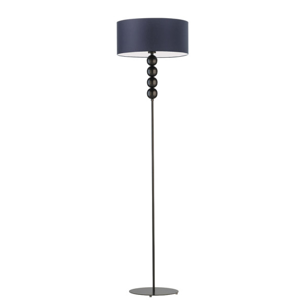 Lampa podłogowa BERMUDY – lampa stojąca do salonu Czarny/ Granatowy 900139