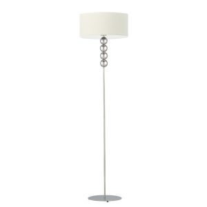 Lampa podłogowa BERMUDY – lampa stojąca do salonu Srebrny/ Ecru 897175 Lampa podłogowa BERMUDY – lampa stojąca do salonu Srebrny/ Ecru 897175