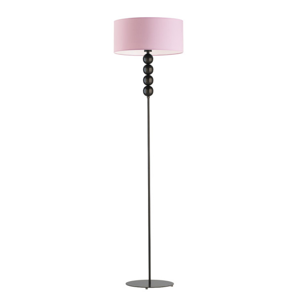 Lampa podłogowa BERMUDY – lampa stojąca do sypialni Czarny/ Jasny Różowy 900211