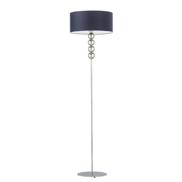 Lampa podłogowa BERMUDY – lampa stojąca do sypialni Srebrny/ Granatowy 897173