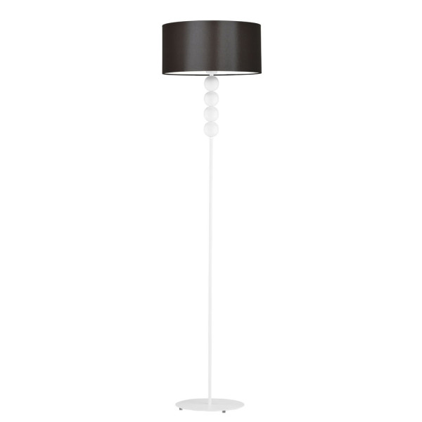 Lampa podłogowa BERMUDY – lampa stojąca ozdobna Biały/Brązowy 913234